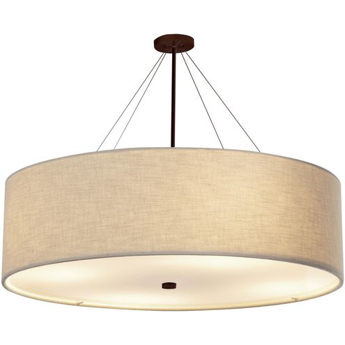 Textile Collection - Classic Family 60 inch Dark Bronze Pendant Ceiling Light