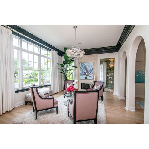 Calypso 6 Light 30 inch Polished Chrome Chandelier Ceiling Light