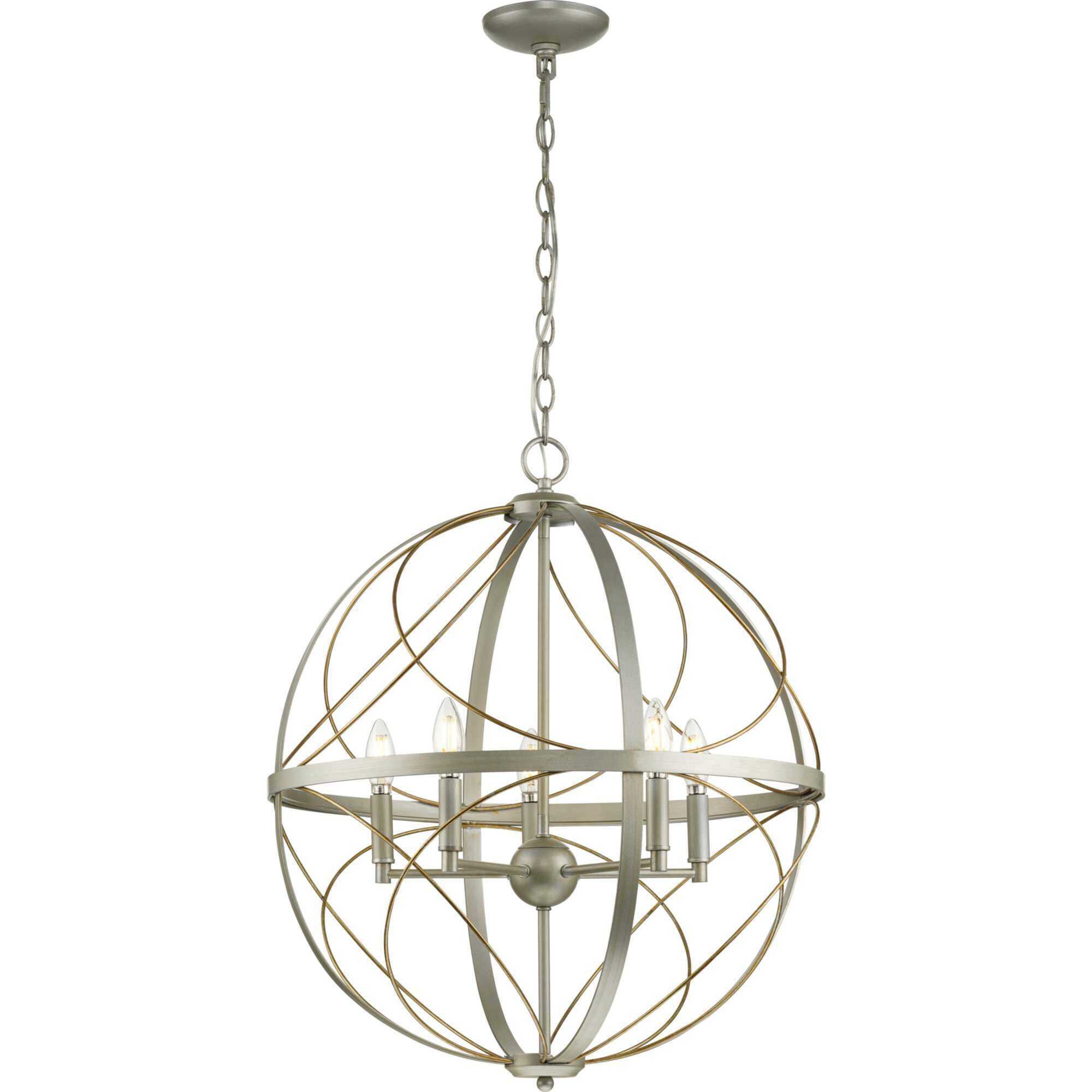 Brandywine 5 Light Silver Ridge Pendant Ceiling Light