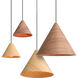 Conique Pendant Ceiling Light in Light Walnut