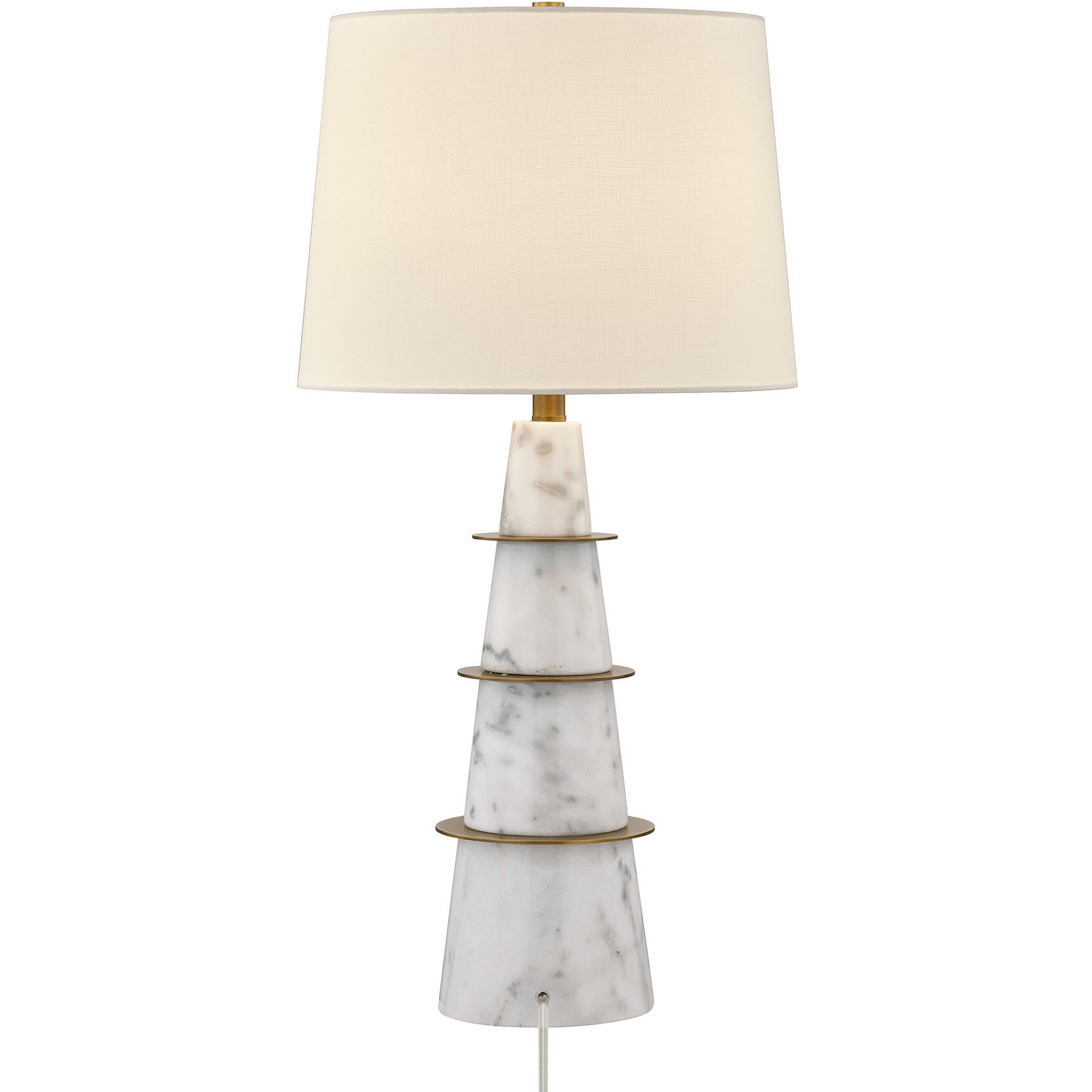 Duffield 30 inch 100.00 watt White Table Lamp Portable Light, Coco & Dash