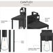 Cantley 1 Light 13.25 inch Matte Black Outdoor Wall Lantern
