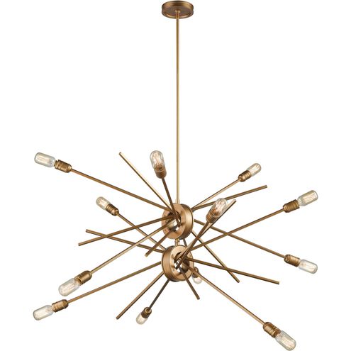 Xenia 12 Light 42 inch Matte Gold Chandelier Ceiling Light