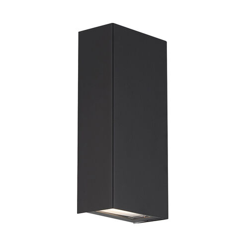 Blok LED 3 inch Black Sconce Wall Light in 12in, dweLED