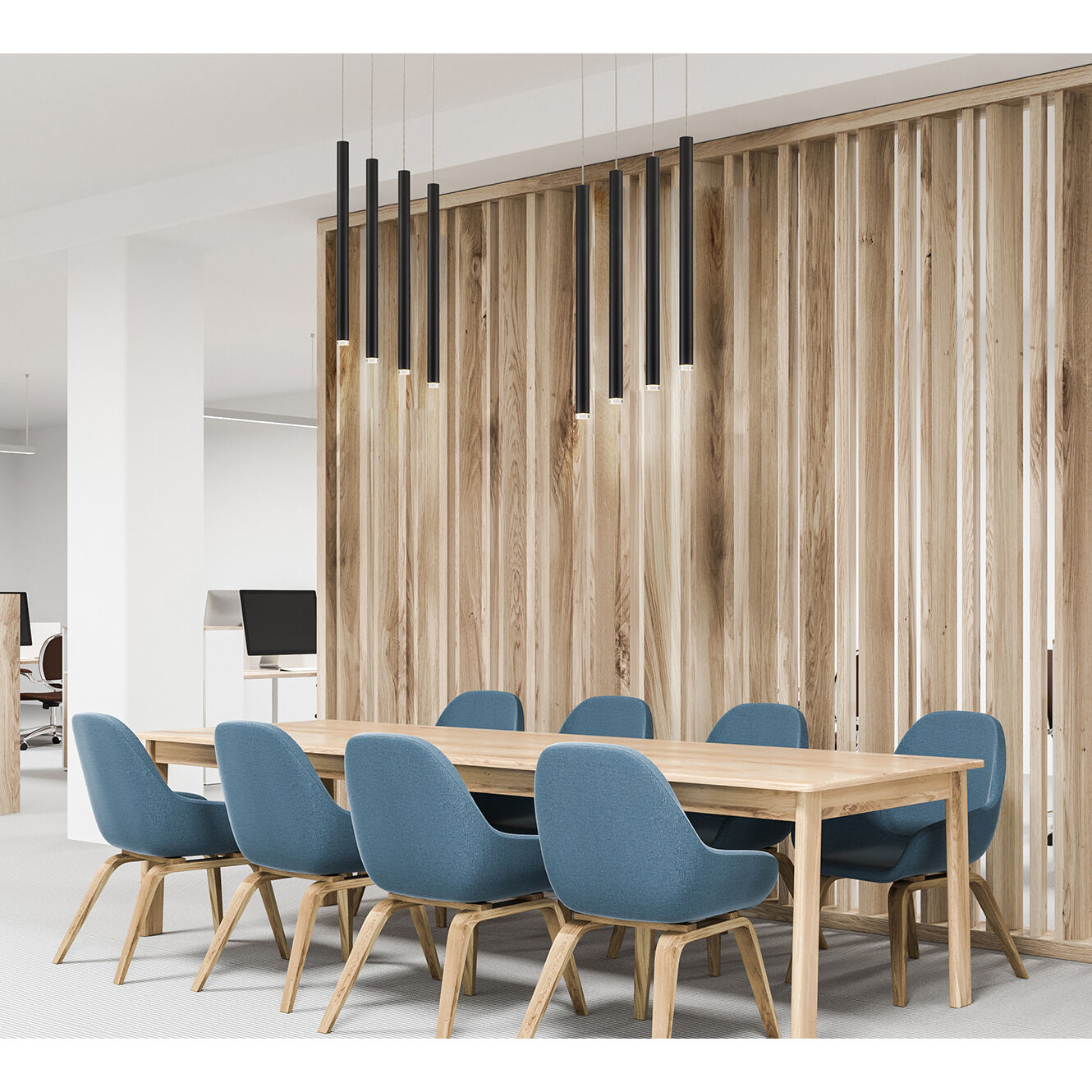 Navada LED 1 inch Black Pendant Ceiling Light, Small