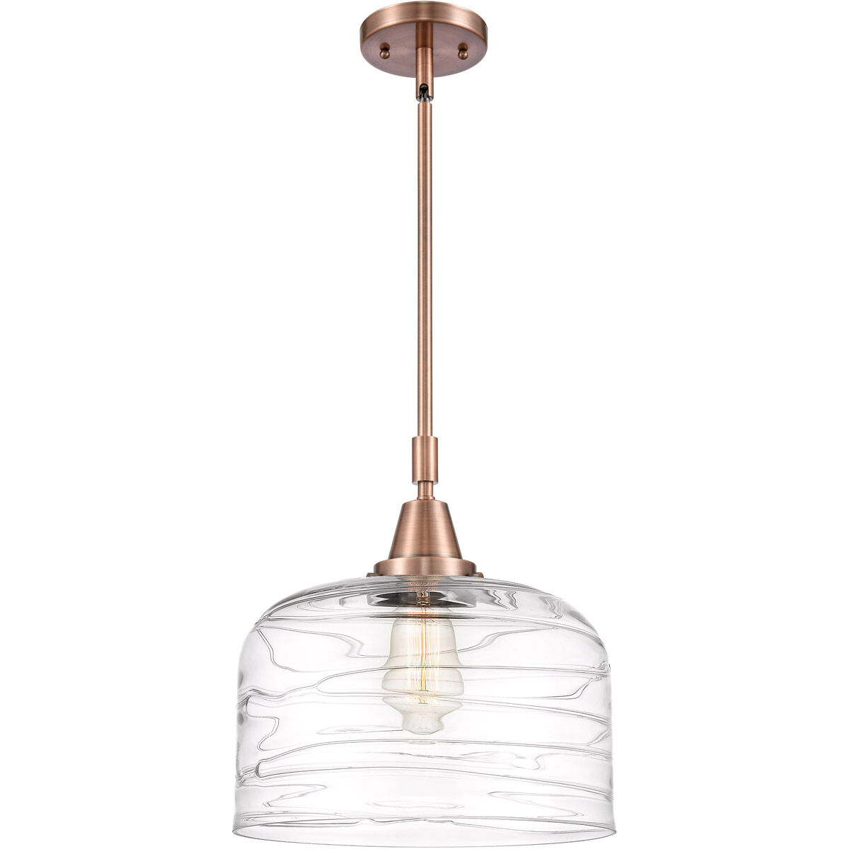 Franklin Restoration Bell LED 12 inch Antique Copper Mini Pendant Ceiling Light