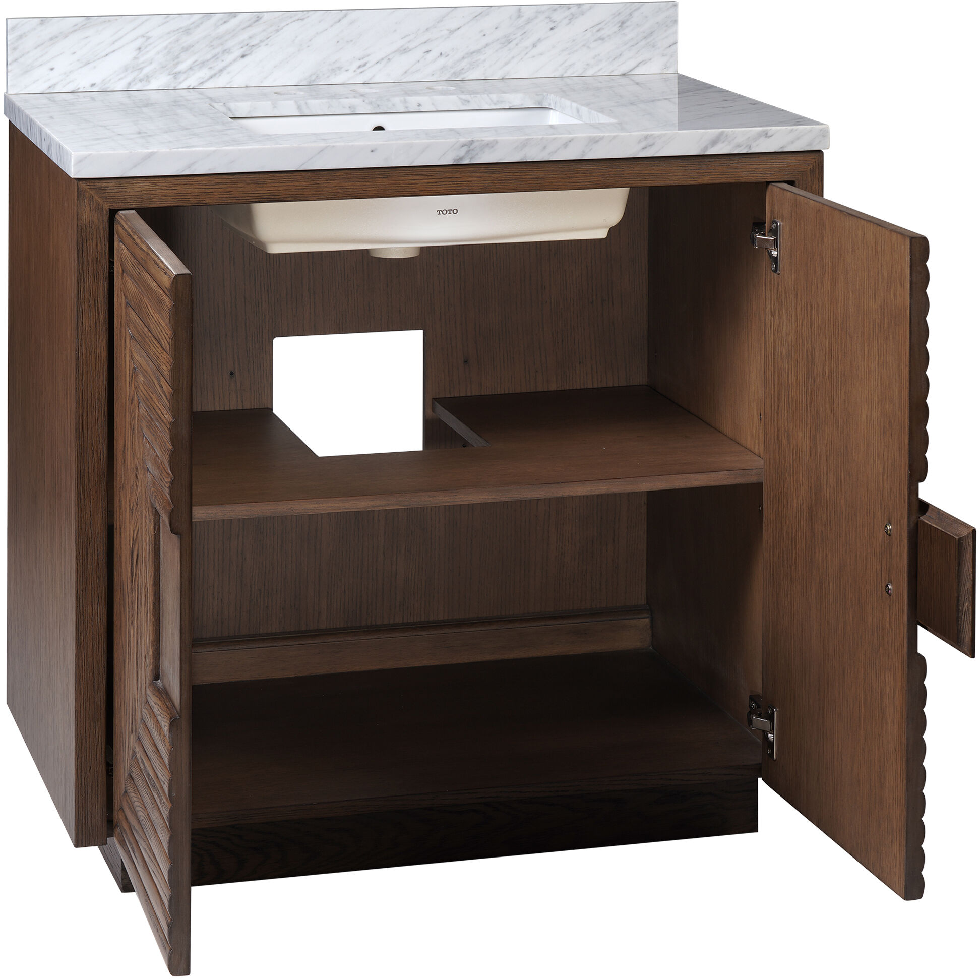 Morombe 36 X 36 inch Cocoa/Natural/White Vanity with Undermount Sink