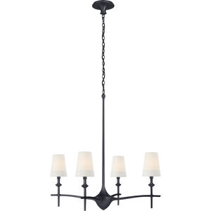 Thomas O'Brien Pippa 4 Light 34 inch Aged Iron Chandelier Ceiling Light, Large