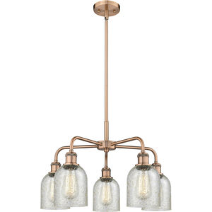 Caledonia 5 Light 23 inch Antique Copper and Mica Chandelier Ceiling Light