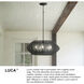 Lisa McDennon Open Air Luca 5 Light 28 inch Black Outdoor Hanging
