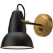 Alora Mood Felix Wall/Vanity Light Wall Light in Aged Gold and Matte Black