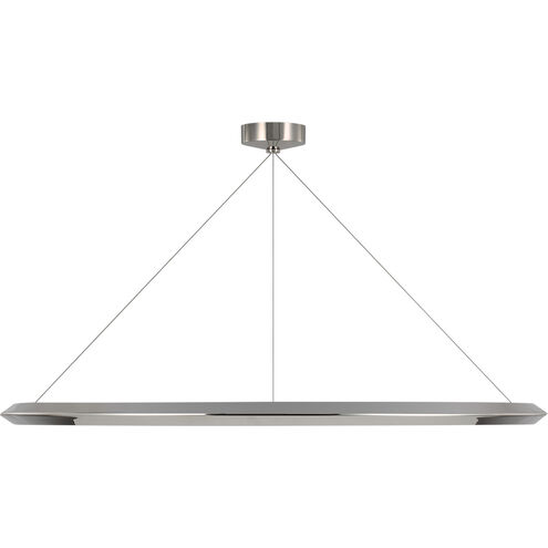 Peter Bristol Racetrack LED 48 inch Polished Nickel Ring Chandelier Ceiling Light