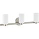 Bedminster 3 Light 24 inch Brushed Nickel Vanity Light Wall Light