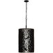 Estela 6 Light 16 inch Matte Black Foyer Ceiling Light, Smithsonian Collaboration