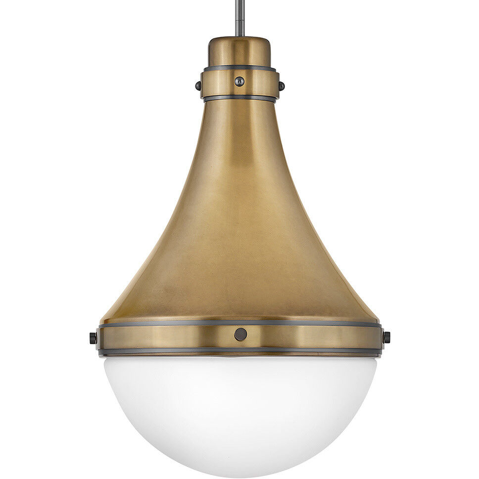 Oliver 1 Light 14.25 inch Heritage Brass with Black Oxide Indoor Pendant Ceiling Light