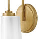 Honey 1 Light 7 inch Distressed Brass Bath Light Wall Light