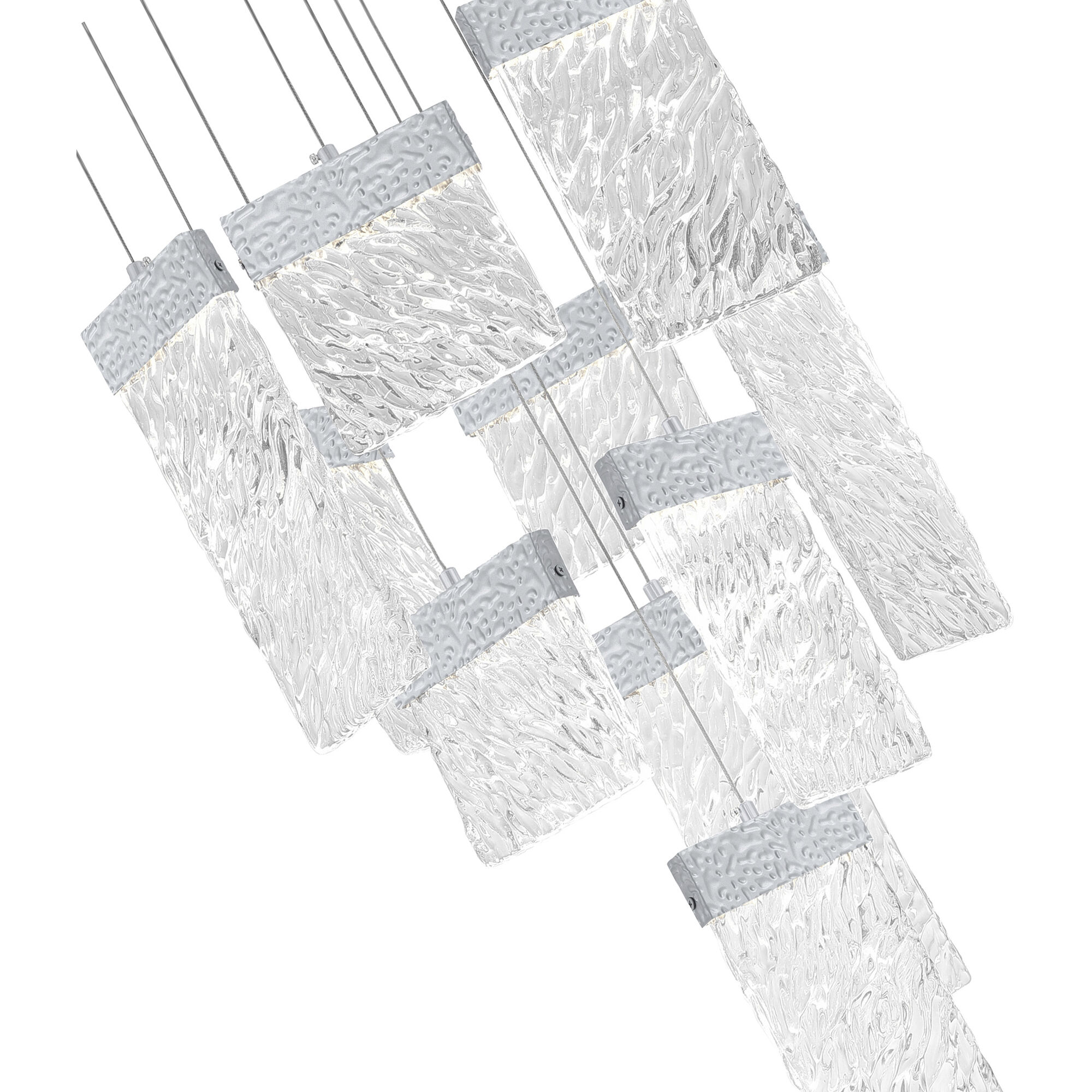 Carolina LED 20 inch Pewter Down Chandelier Ceiling Light