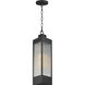 Triform 1 Light 7.5 inch Black and Antique Brass Outdoor Pendant