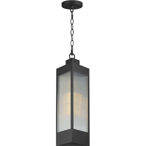 Triform 1 Light 7.5 inch Black and Antique Brass Outdoor Pendant