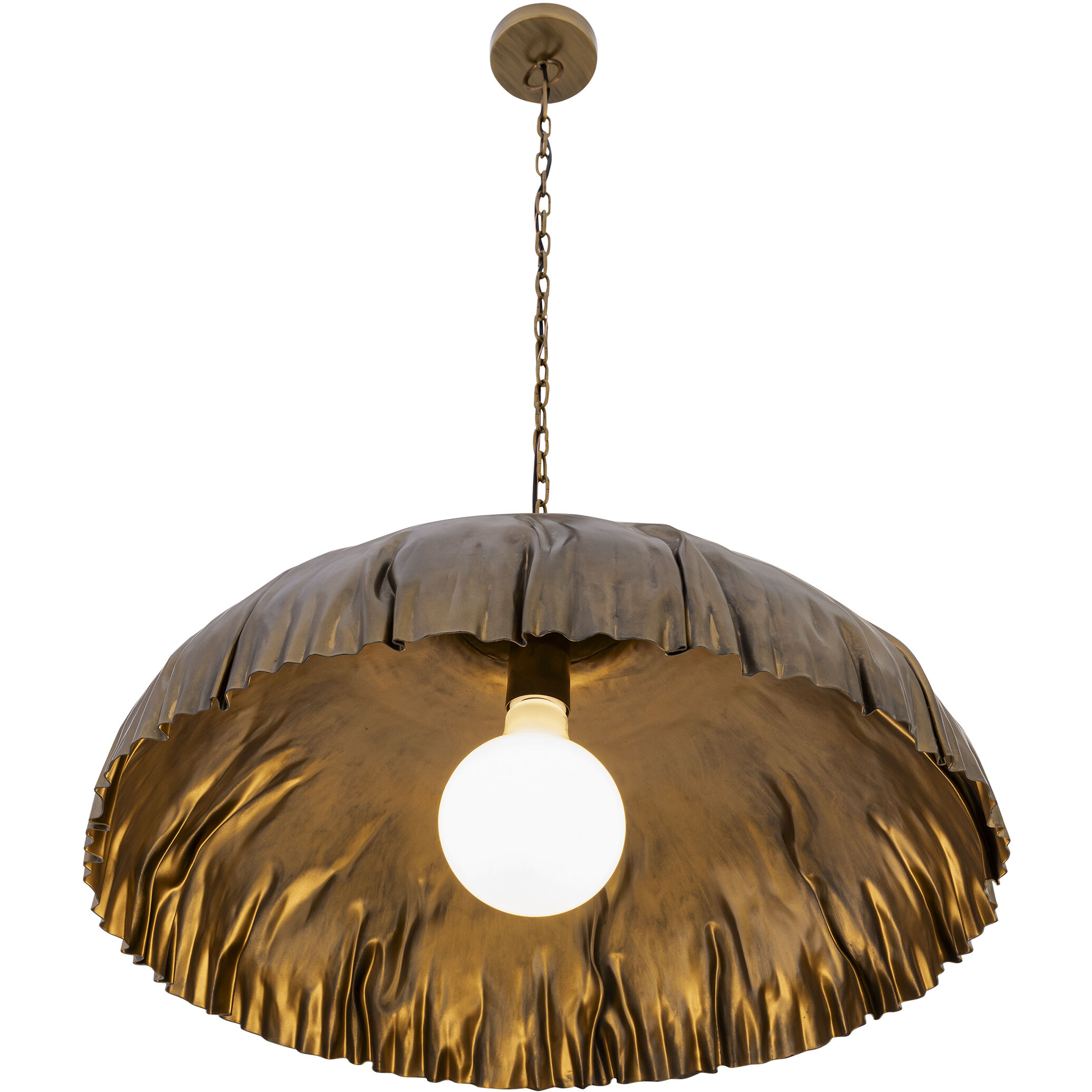 Zinnia 1 Light 24 inch Antique Brass Pendant Ceiling Light
