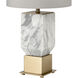 Touchstone 27 inch 150.00 watt White with Gold Table Lamp Portable Light