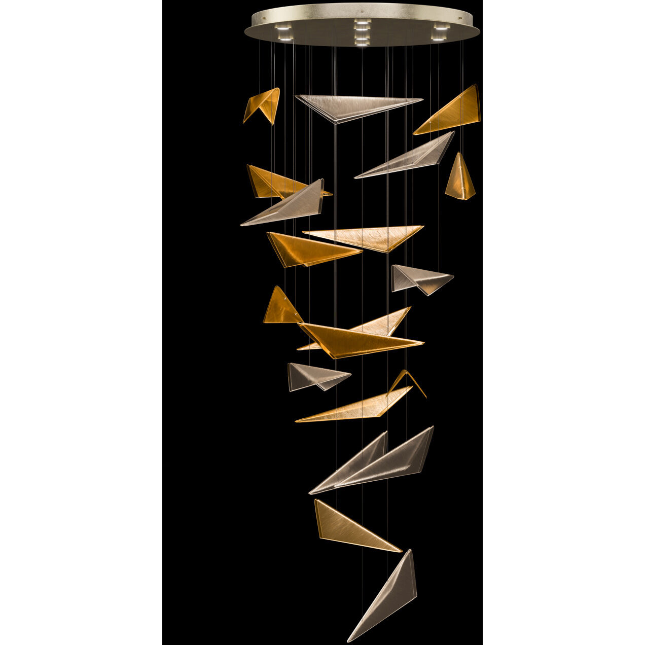 Volo 8 Light 36 inch Gold Pendant Ceiling Light