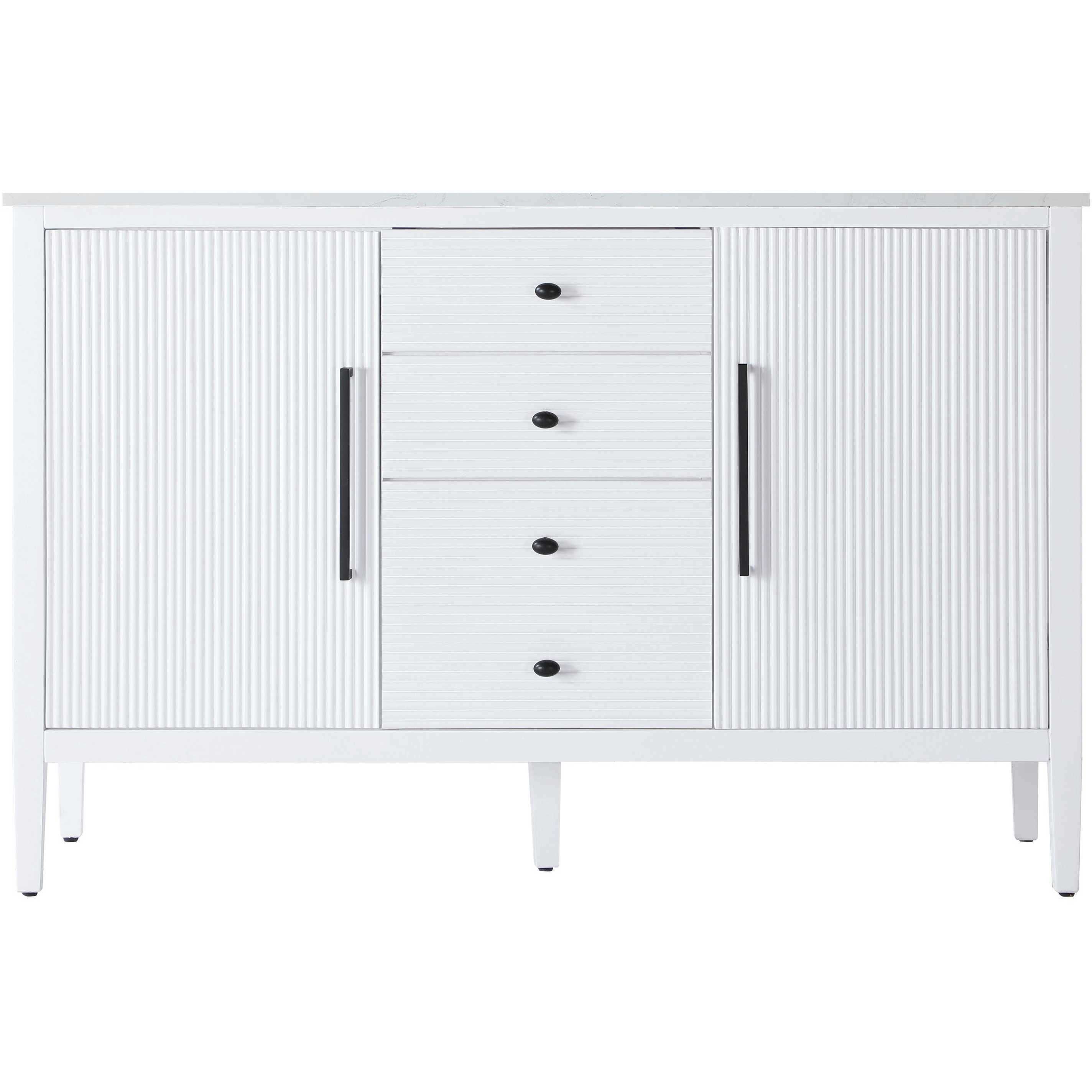 Blakely 54 X 34 inch White Bathroom Vanity Cabinet