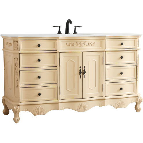 Danville 60 X 21 X 36 inch Light Antique Beige Vanity Sink Set