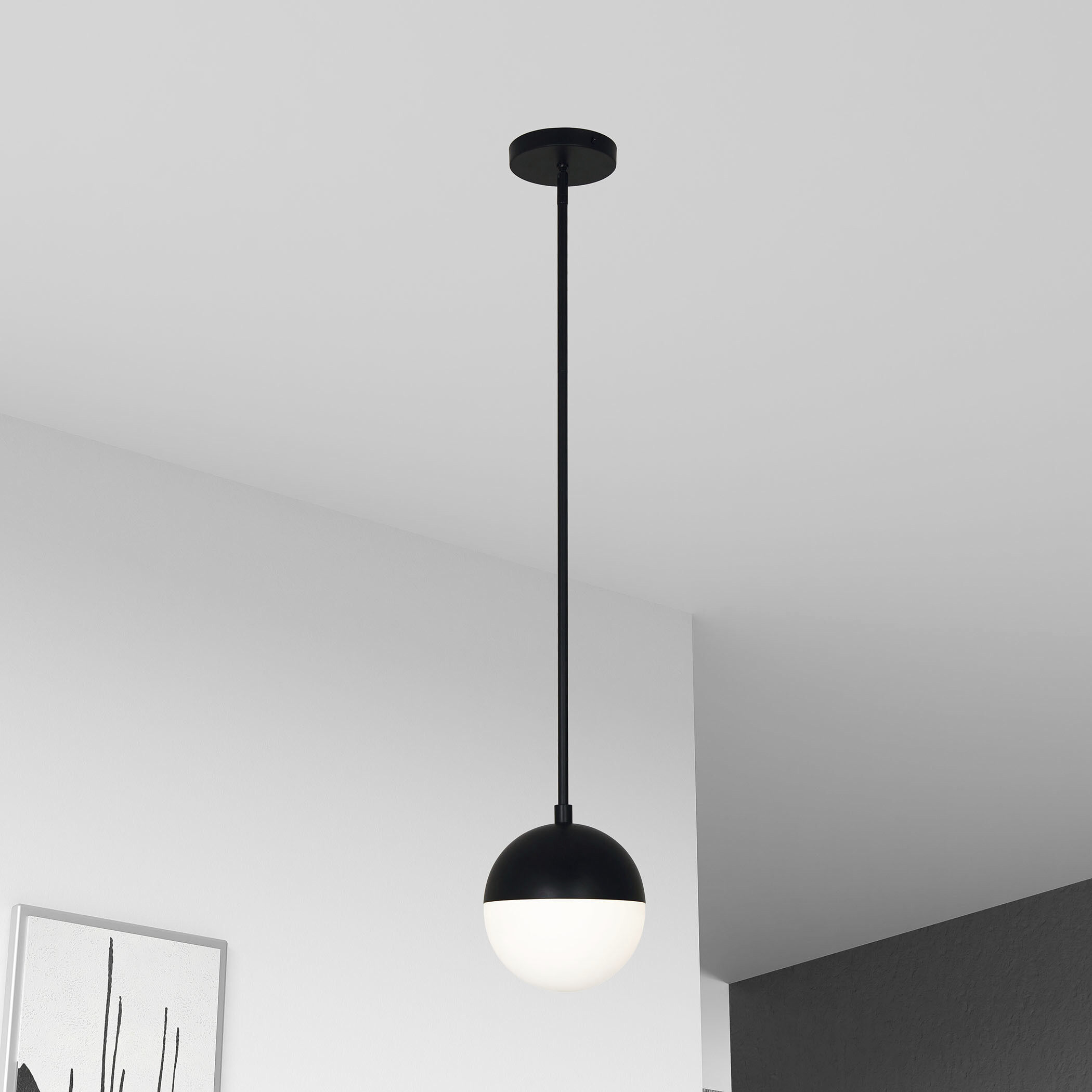 Dayana 1 Light 7 inch Matte Black Pendant Ceiling Light