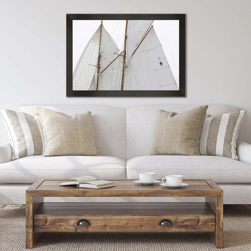 Waterside White and Brown and Gray and Neutral Framed Art