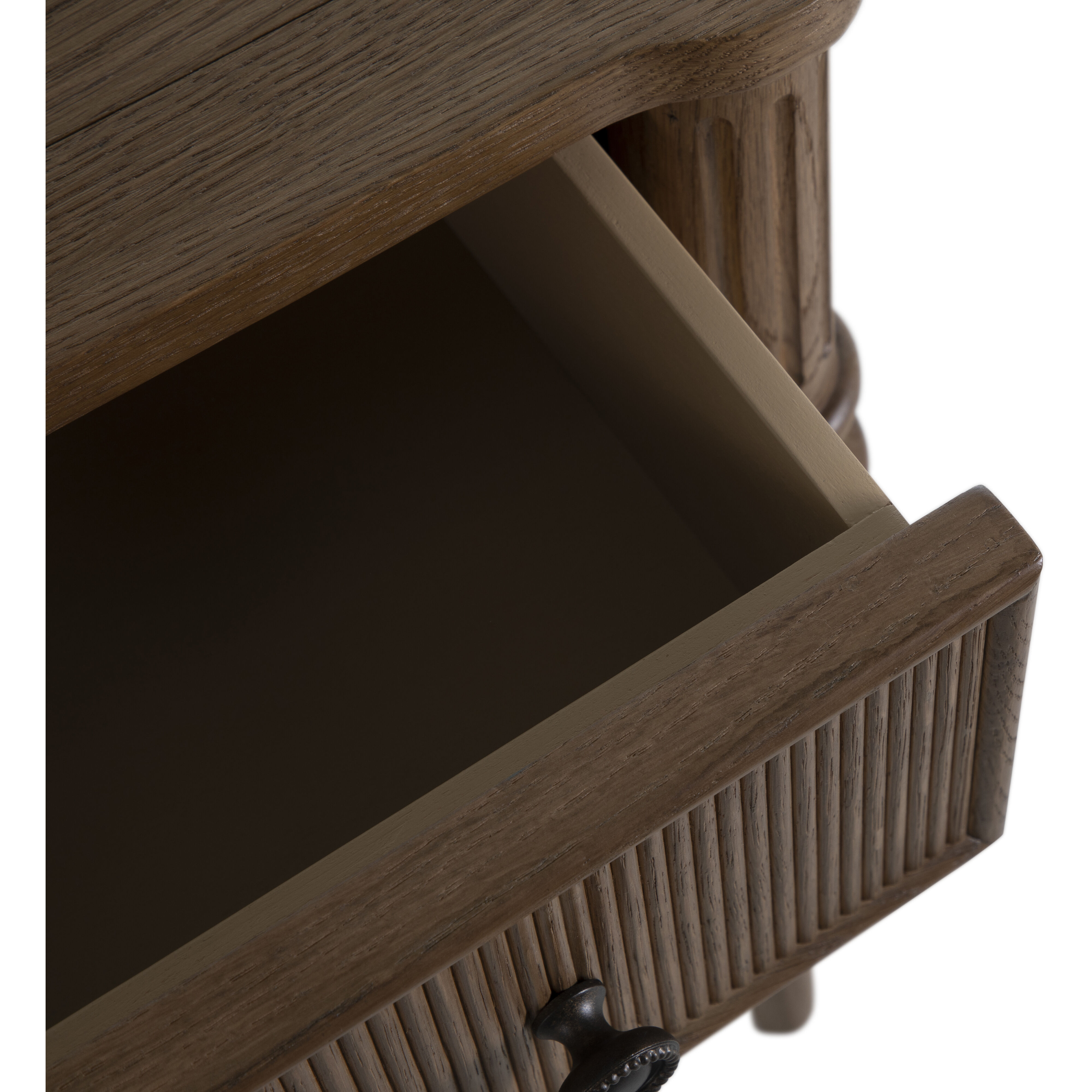 Andrea 33.25 X 28.25 inch Satin Oak and Antique Bronze Nightstand