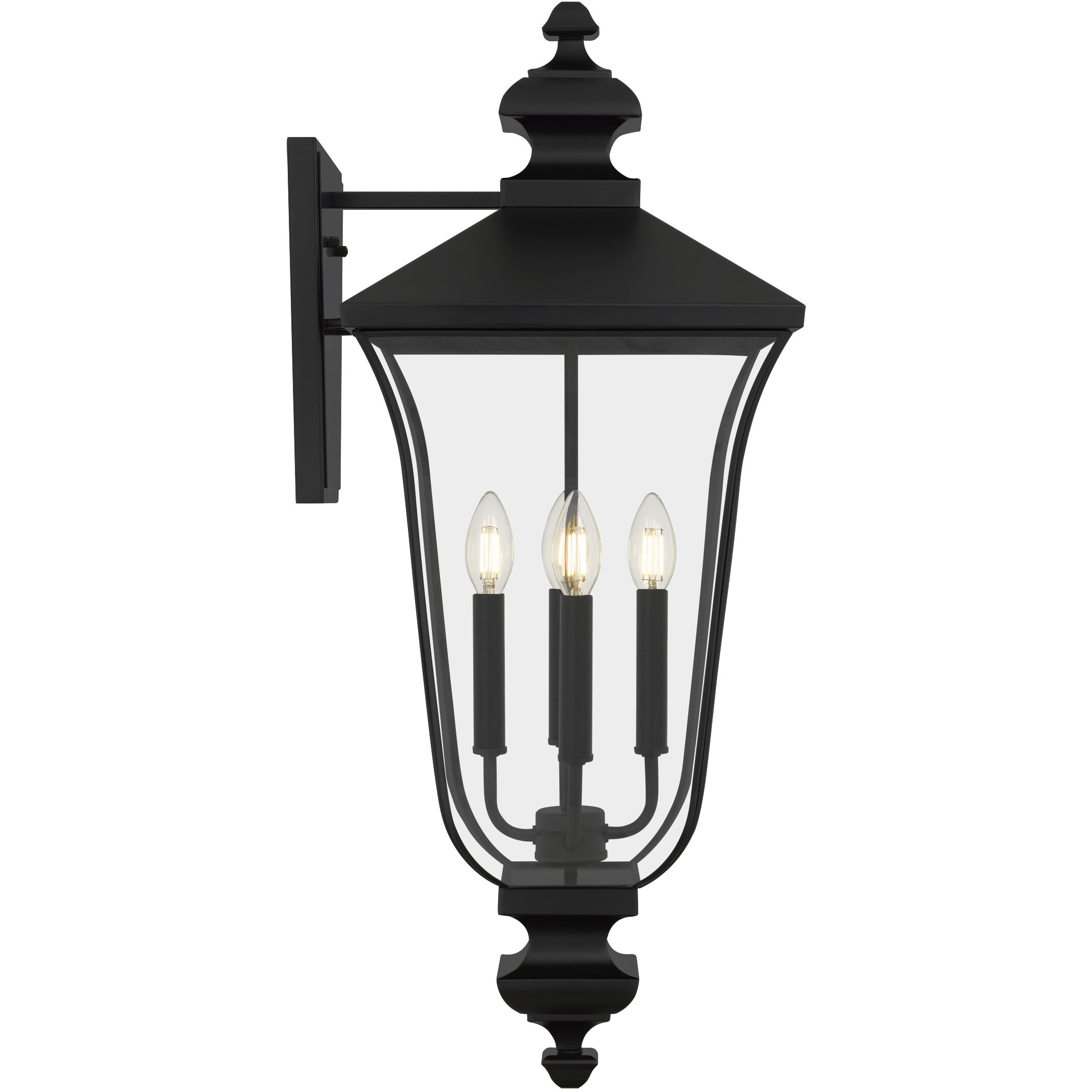 Farley 4 Light 30.5 inch Matte Black Outdoor Wall Lantern