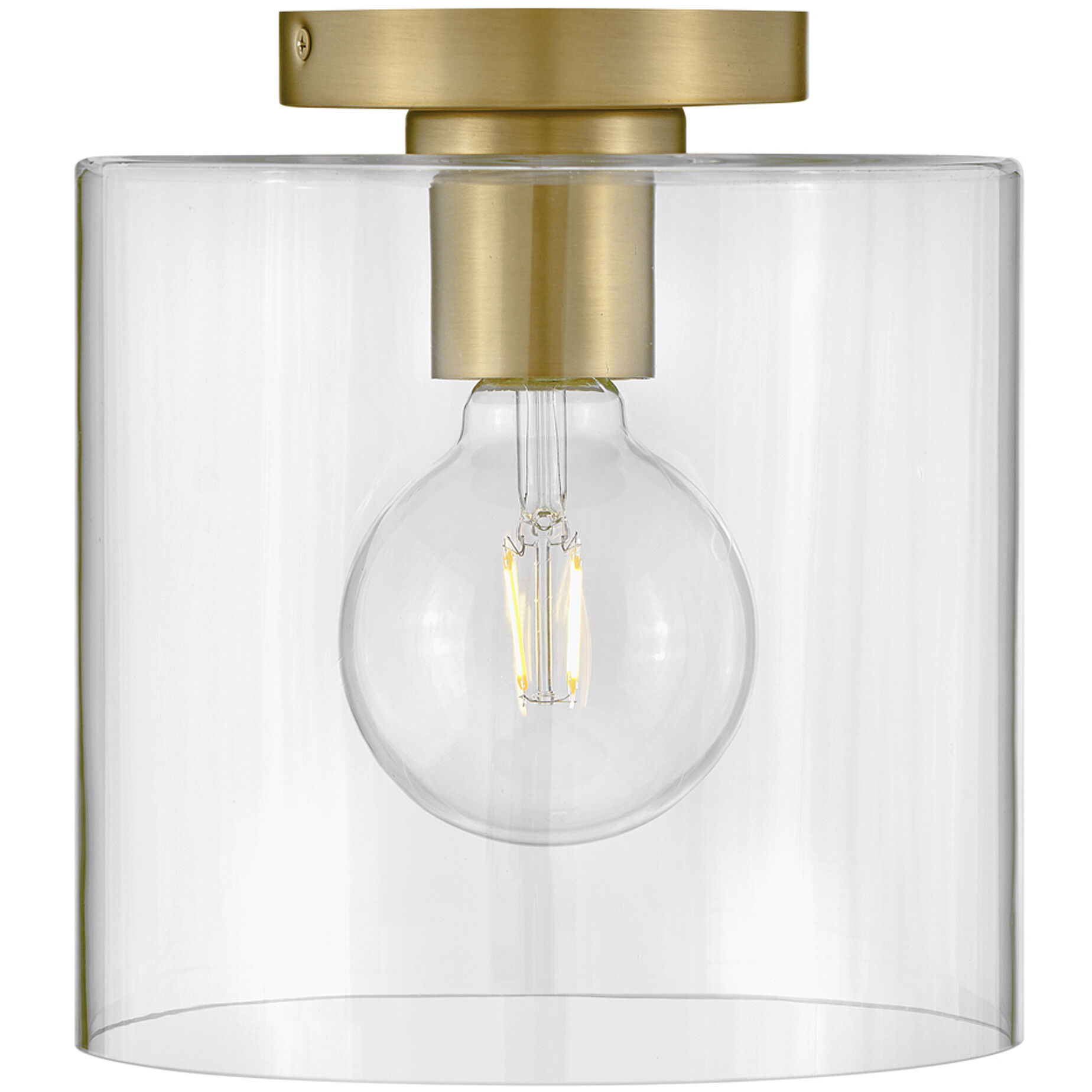 Pippa LED 8.5 inch Lacquered Brass Foyer Light Ceiling Light, Flush Mount