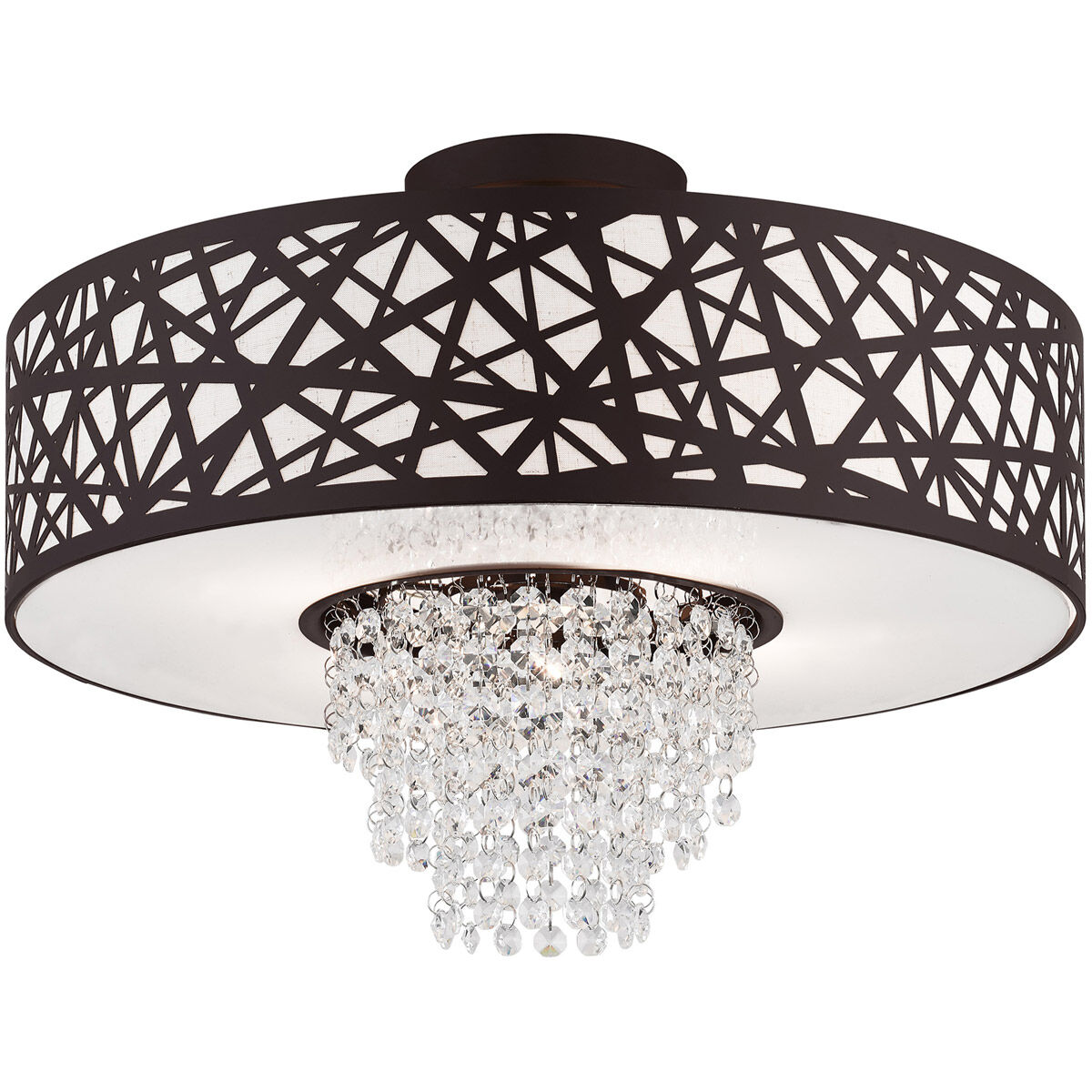 Allendale 4 Light 18 inch Bronze Semi-Flush Mount Ceiling Light