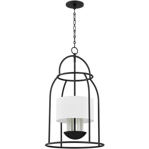 Delia 4 Light 17 inch Aged Iron Hanging Lantern Ceiling Light