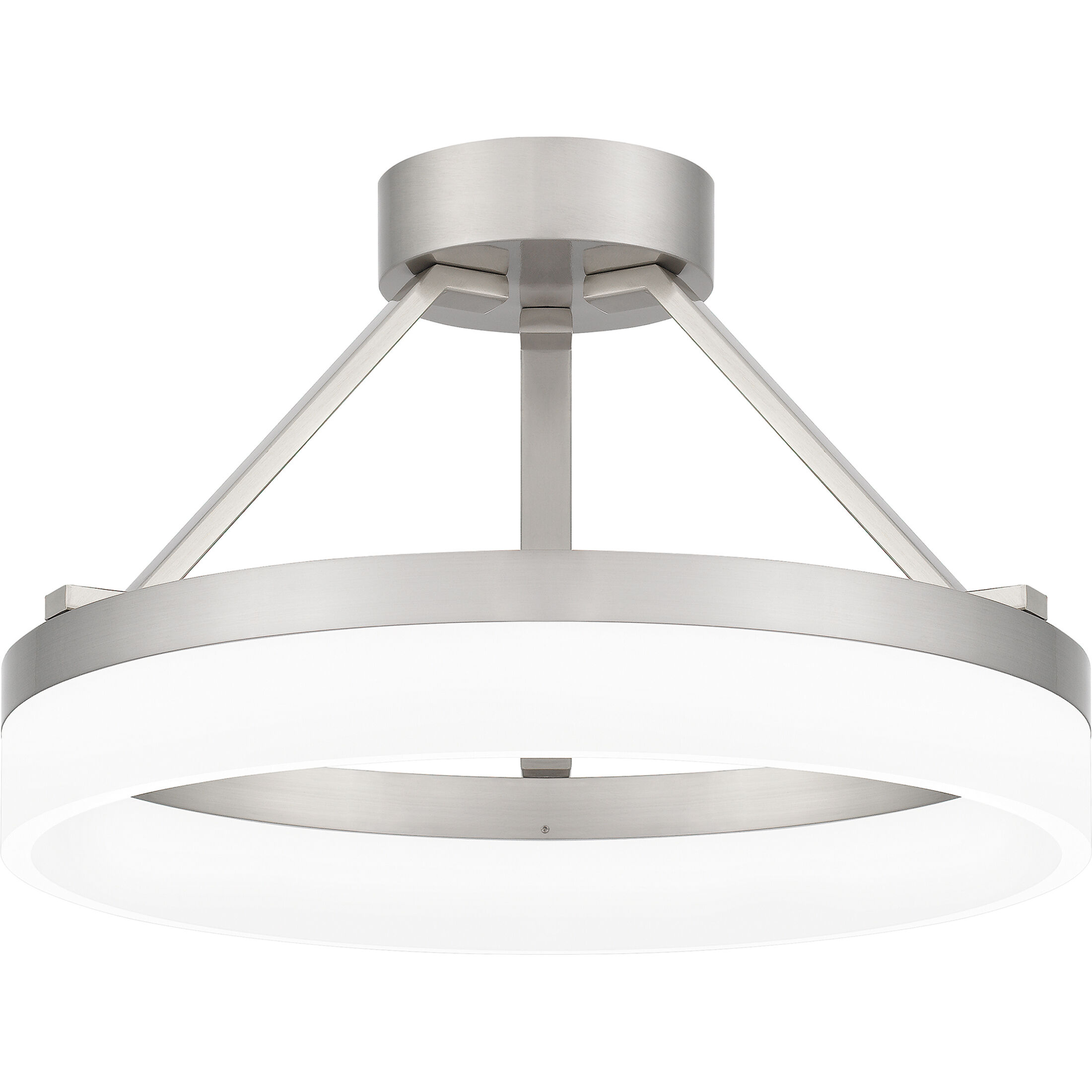 Cohen 15.75 inch Brushed Nickel Semi-Flush Mount Ceiling Light