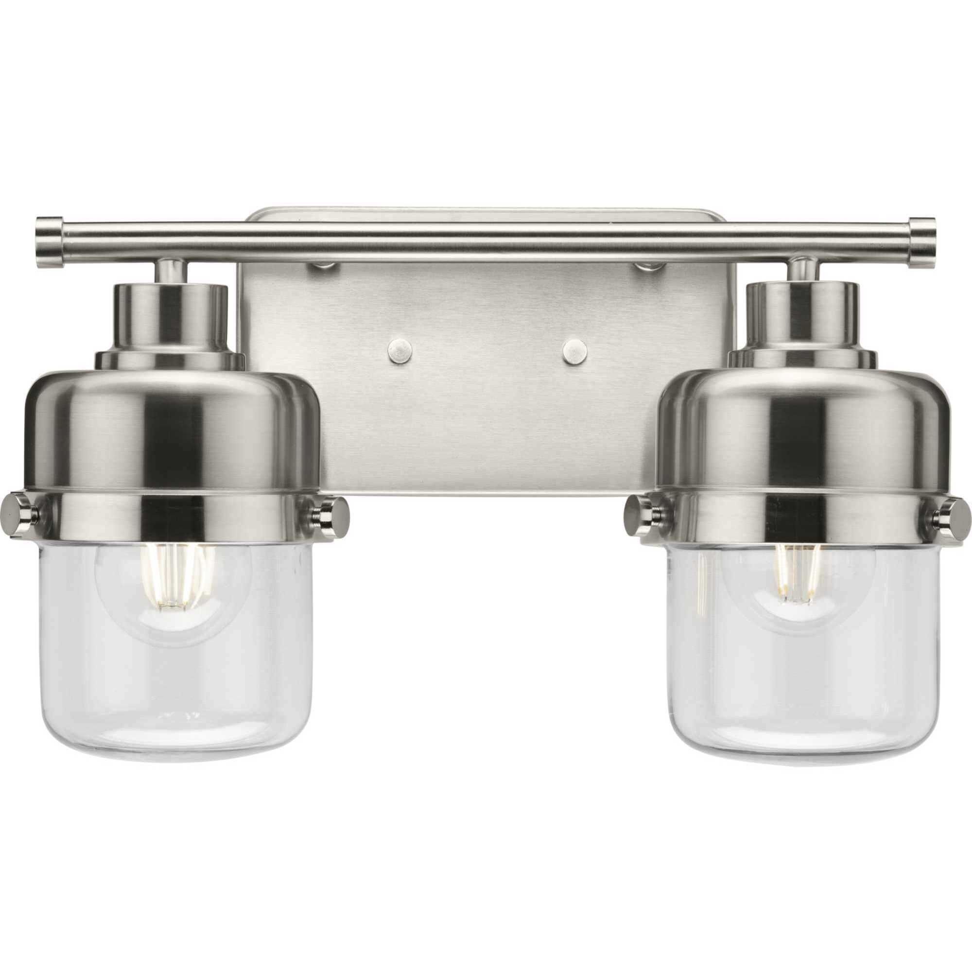 Beckner 2 Light 14.62 inch Brushed Nickel Bath Light Wall Light