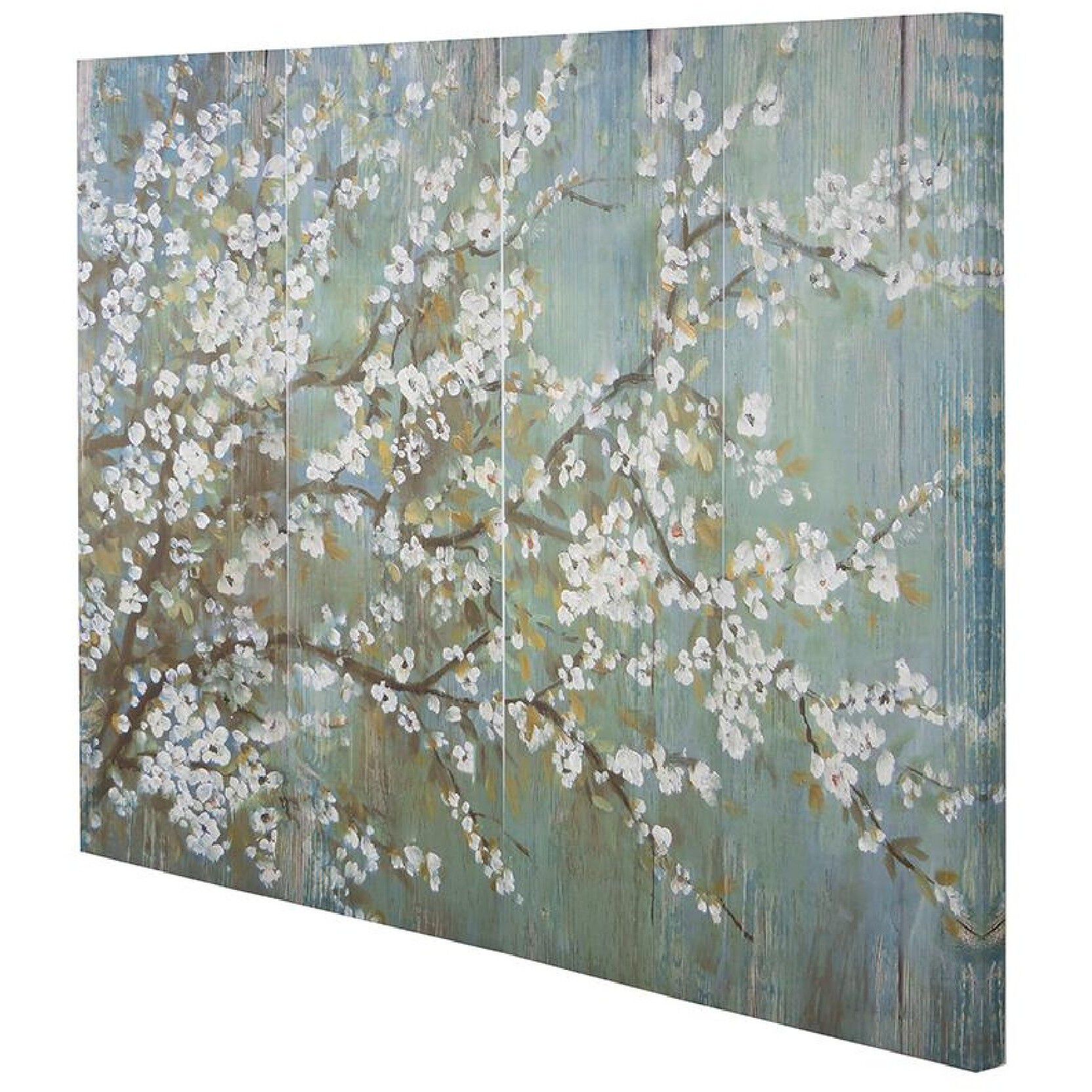Saison White Cherry Blossom Blue/White/Brown Wall Art