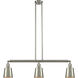 Franklin Restoration Addison 3 Light 38 inch Brushed Satin Nickel Island Light Ceiling Light, Franklin Restoration