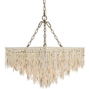 Josephine 6 Light 30 inch Natural and White Chandelier Ceiling Light