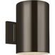 Outdoor Cylinders 1 Light 9 inch Bronze Outdoor Wall Lantern