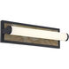 Yep Stratum 1 Light 17.5 inch Matte Black with Moon Rock Slate Vanity Light Wall Light