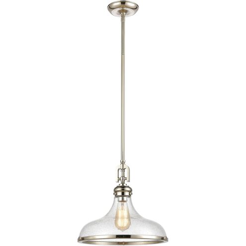 Rutherford 1 Light 15 inch Polished Nickel Pendant Ceiling Light