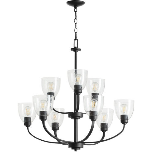 Reyes 9 Light 31 inch Textured Black Chandelier Ceiling Light