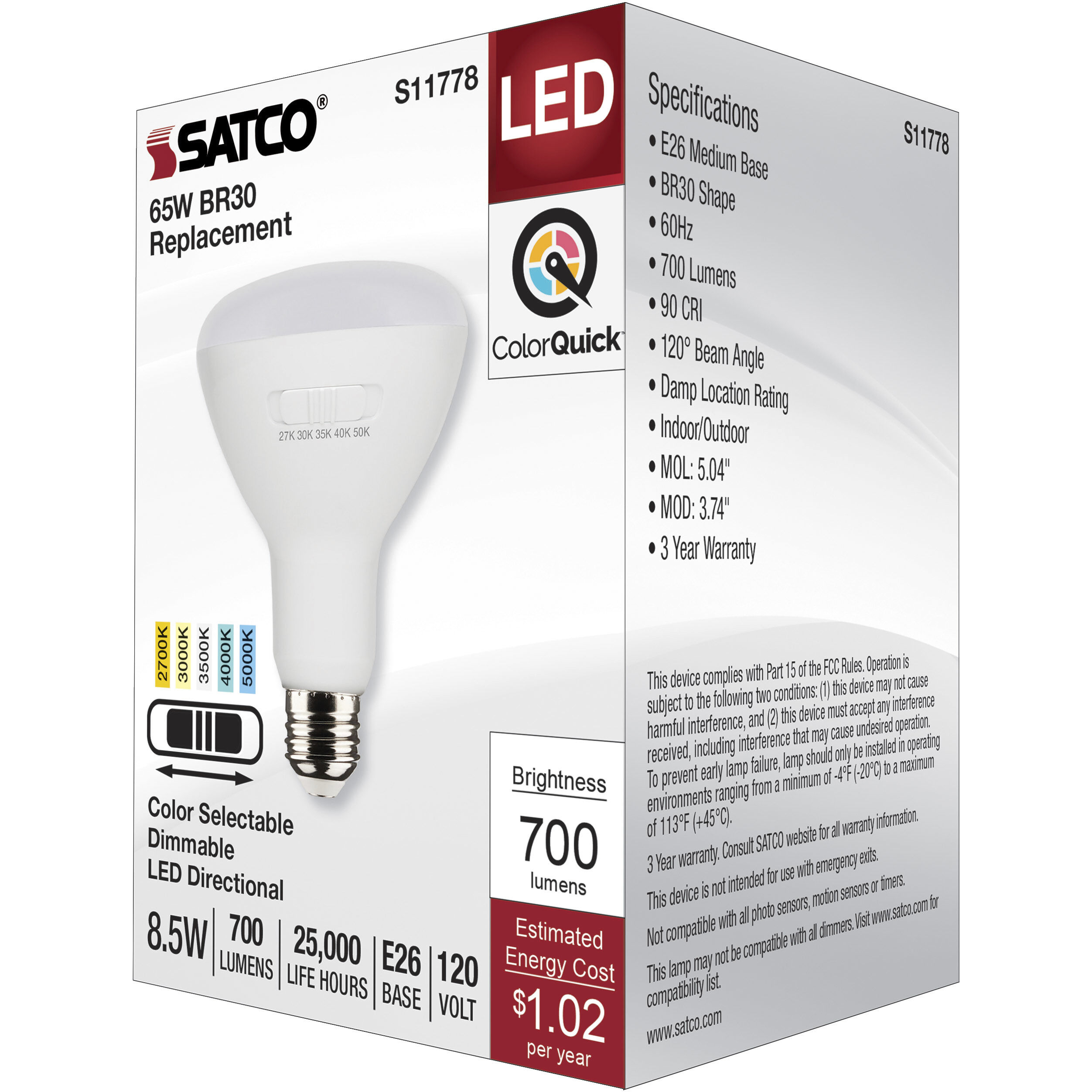 Lumos Medium 8.50 watt 2700K Light Bulb