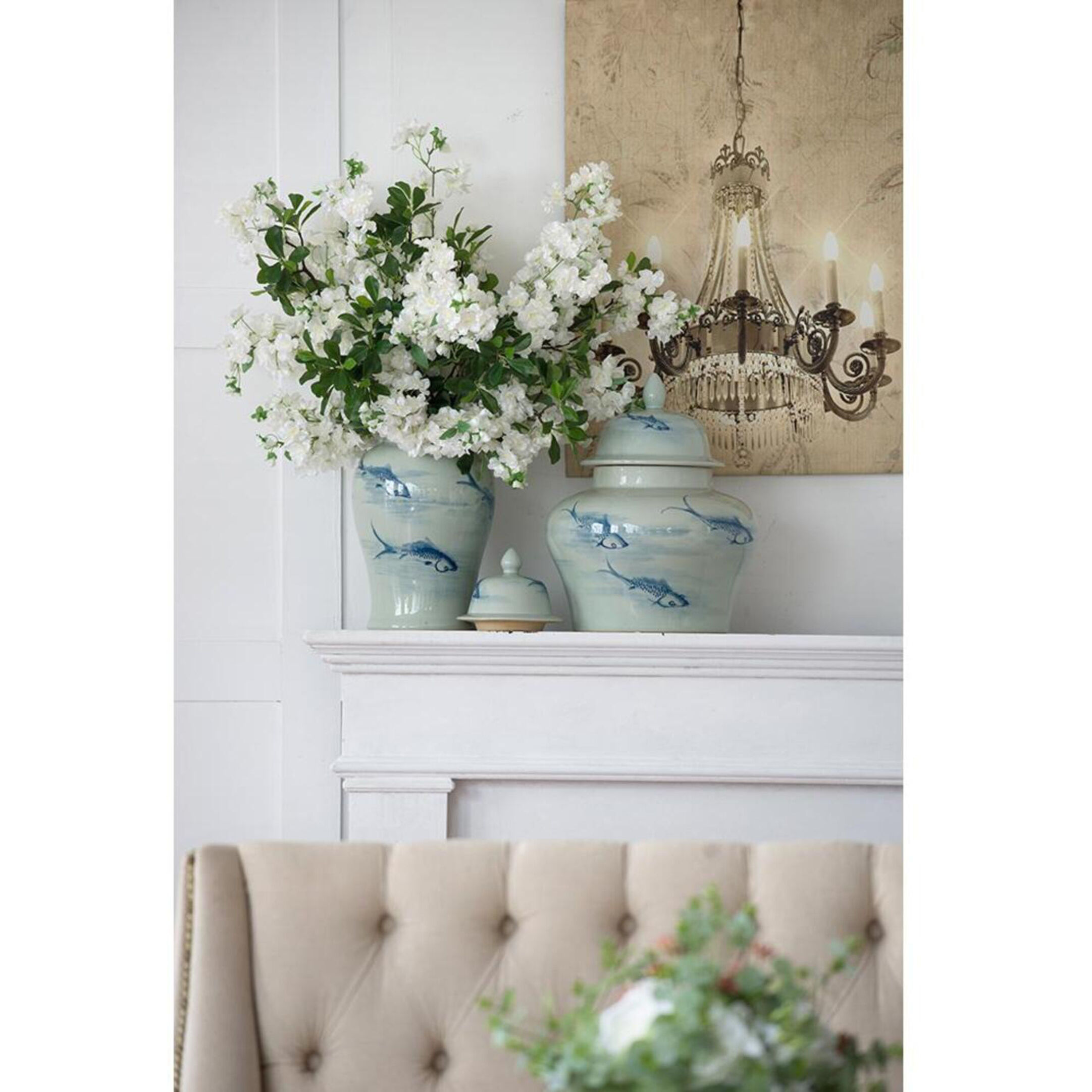 Koi 18.9 X 9.4 inch Vase