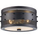 Column 2 Light 11 inch Rubbed Oil Bronze Flushmount Ceiling Light