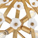 Azalea 4 Light 20.25 inch Distressed Brass Semi-flush Mount Ceiling Light