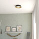 Beacon Hill LED 13 inch Matte Black and Satin Gold Flush Mount Ceiling Light