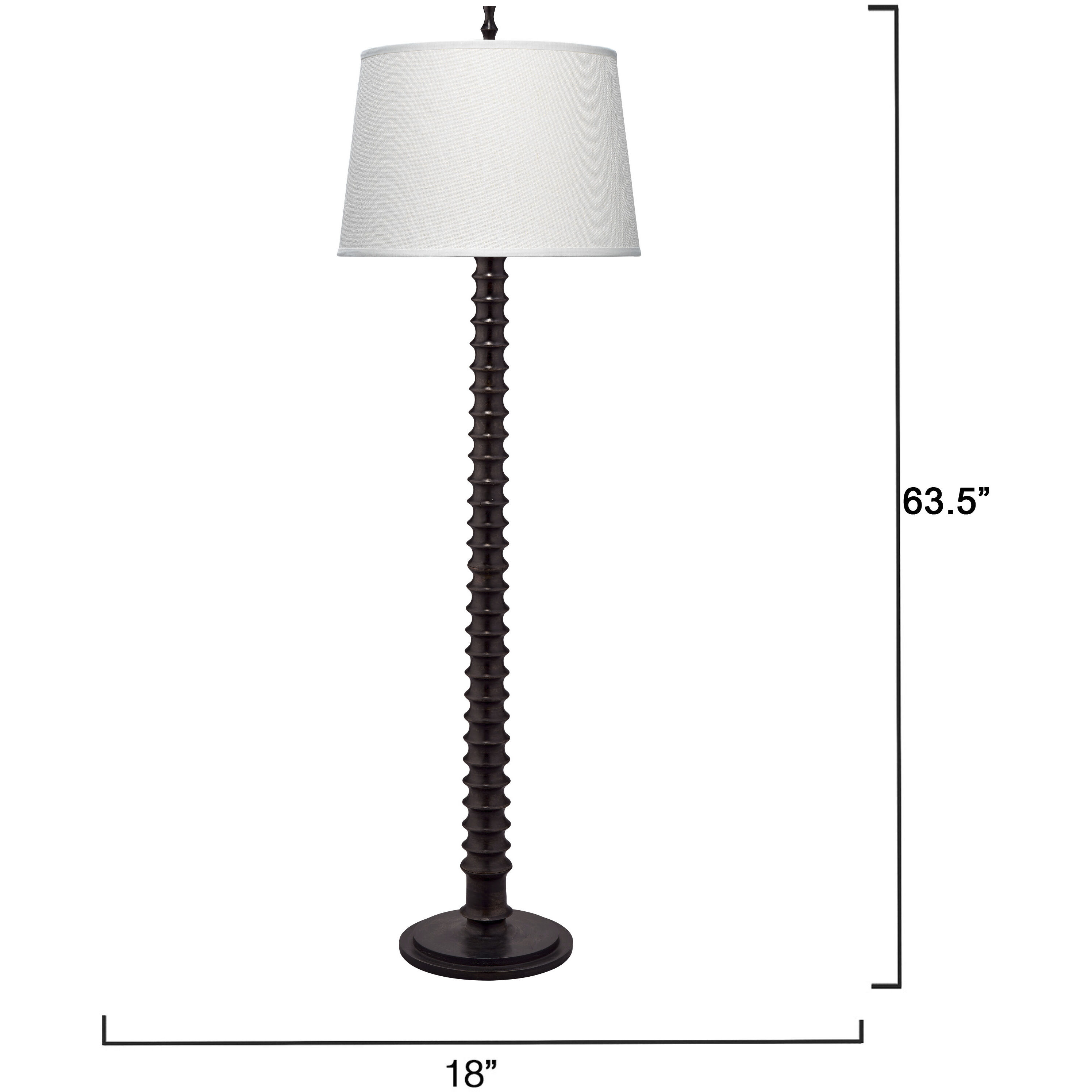 Revolution 63.5 inch 150 watt Black Floor Lamp Portable Light
